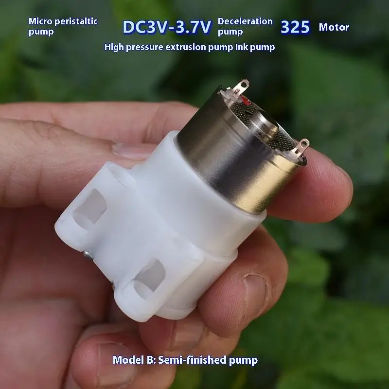 1Pcs Mini Peristaltic Pump DC3V-3.7V Micro Reducer Pump 325 Motor High Pressure Ink Pump Extrusion Pump