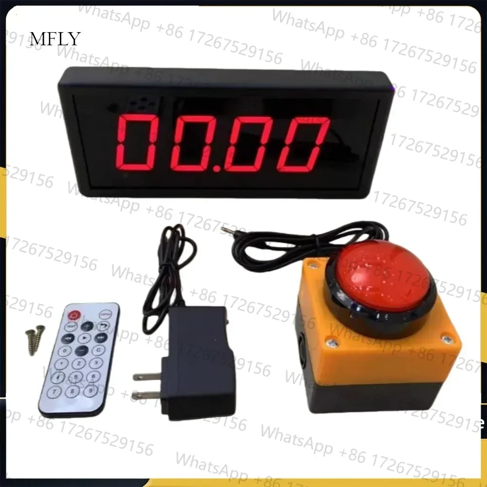 Digital Display Competition Timer Countdown Stopwatch Counter 2.3 Inch 4-Digit Training Speech Timing Equipment + Remote Control