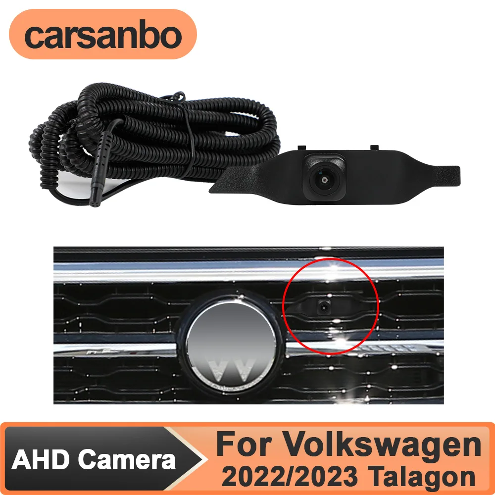 

Carsanbo AHD 150° Car Front View Camera for Volkswagen 2022/2023 Talagon Night Vision Fisheye Lens Waterproof Parking Monitoring