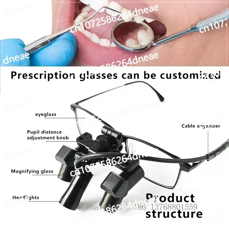 Burite New 3.5X Ergonomic Design 3.5X Ergo Prism Loupes Denta ENT Surgical IPD Customized Magnifying Glasses（ERGO-3.5X)