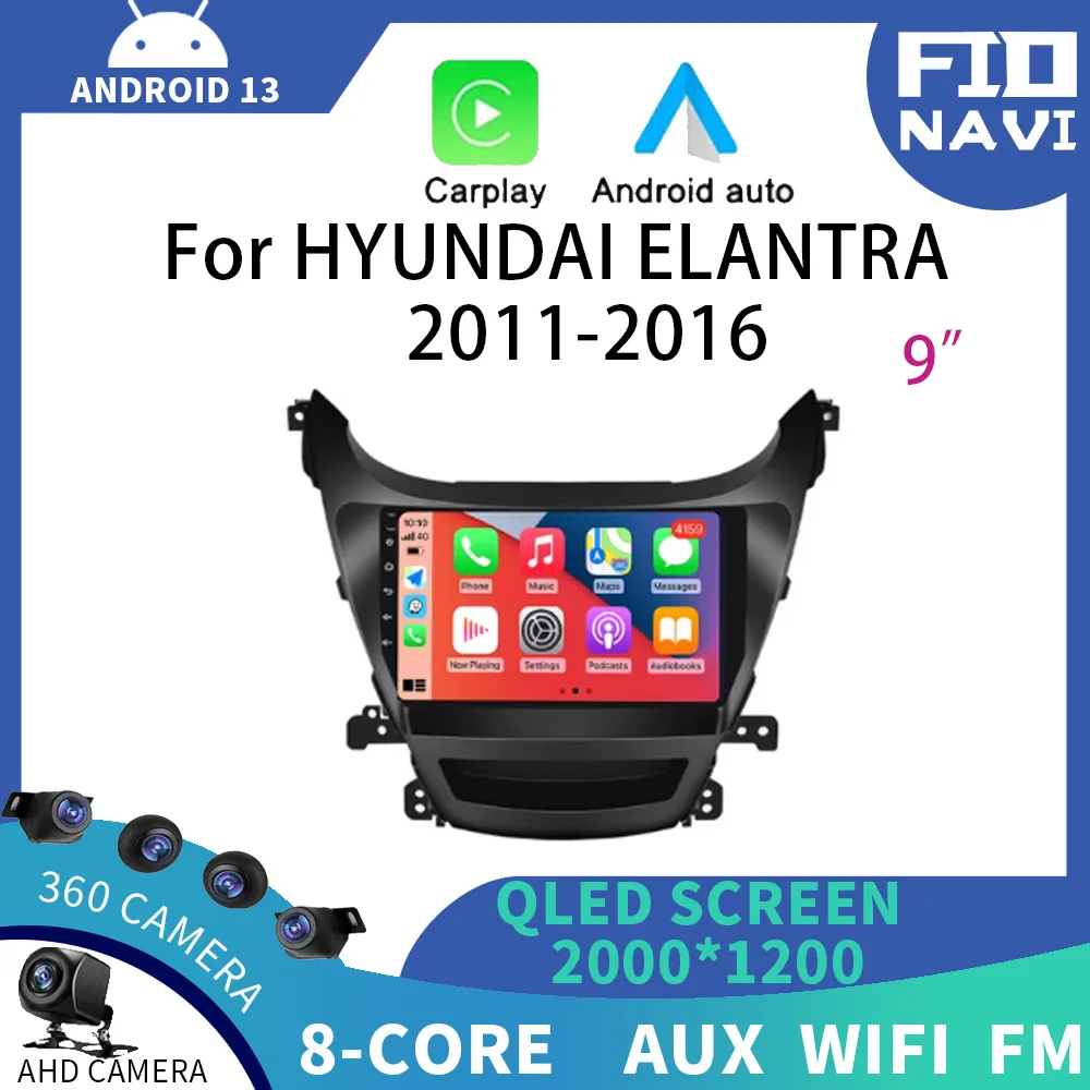 

Android 14 для HYUNDAI ELANTRA 2011 2012 2013 2014 2015 2016 Мультимедийный стерео видео Автомобильный радиоплеер Навигация GPS 4G WIFI BT