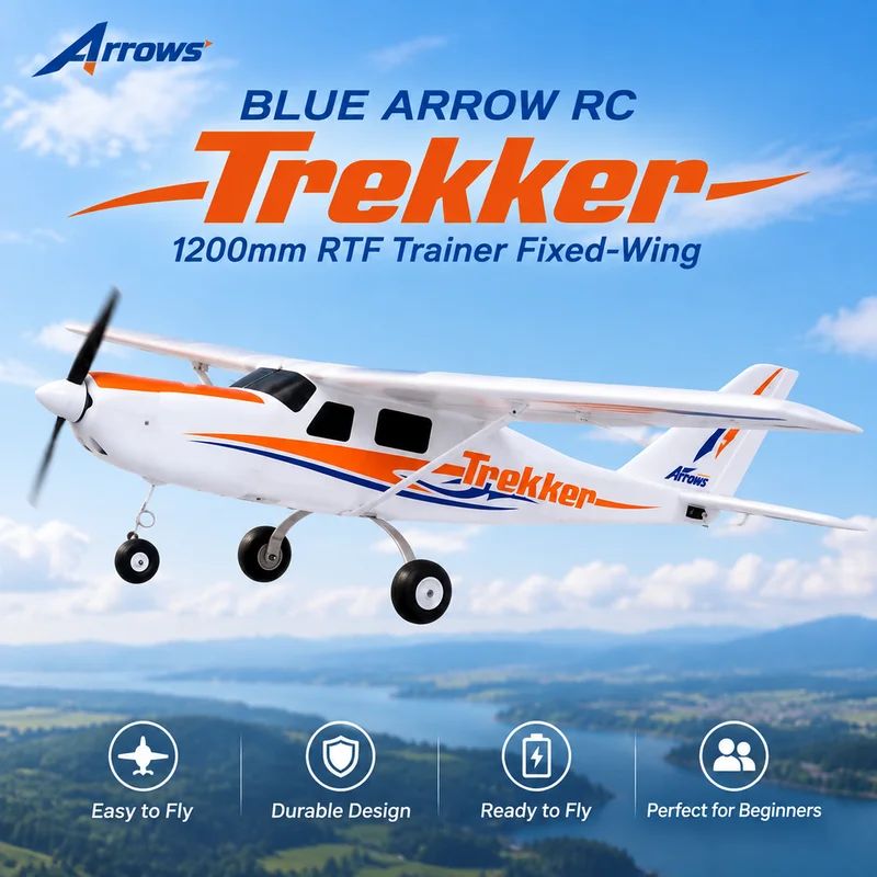 Blue Arrow RC Model 1200mm Rover Starter Fixed-Wing Assembly Electric Remote Control Model Training Foam Plane