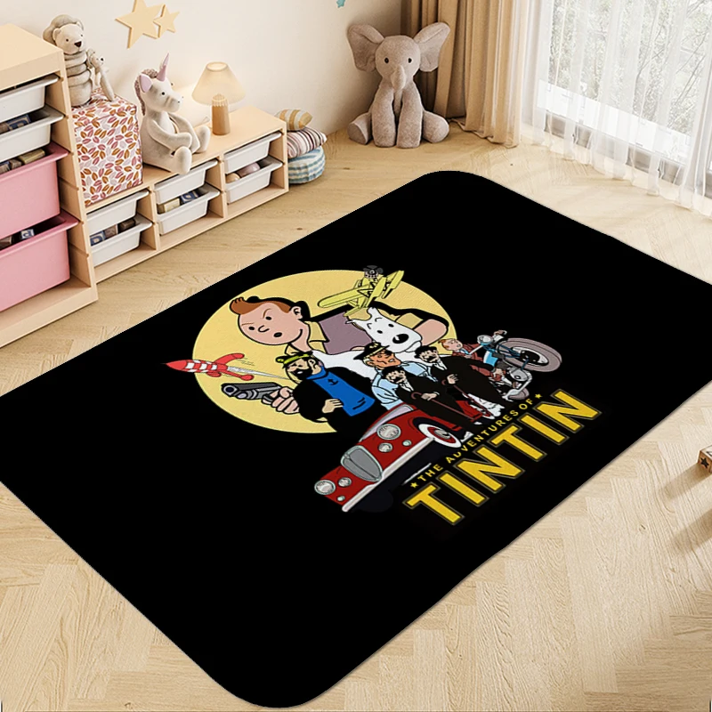 Kitchen Treadmill Rugs A-Tintins Bed Room Rug Aesthetic Modern Home Decoration Funny Doormat Entrance Door Veranda Floor Mat