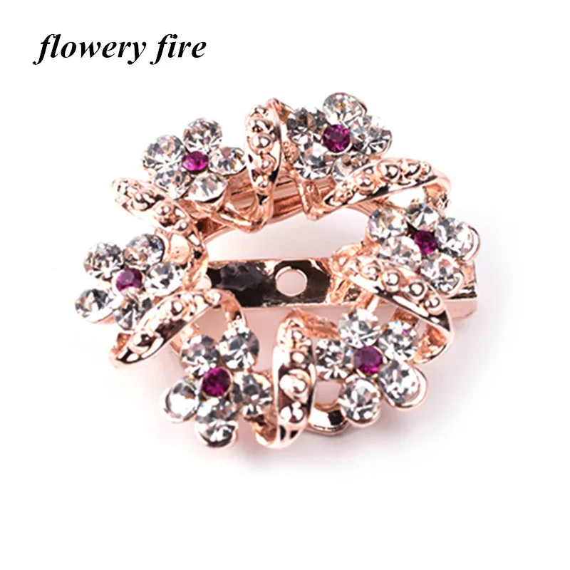 Korean Style Beautiful Crystal Rhinestones Fashion Flower Brooch Pins For Lady Accessories Badge Pin Corsage Jewelry New Design