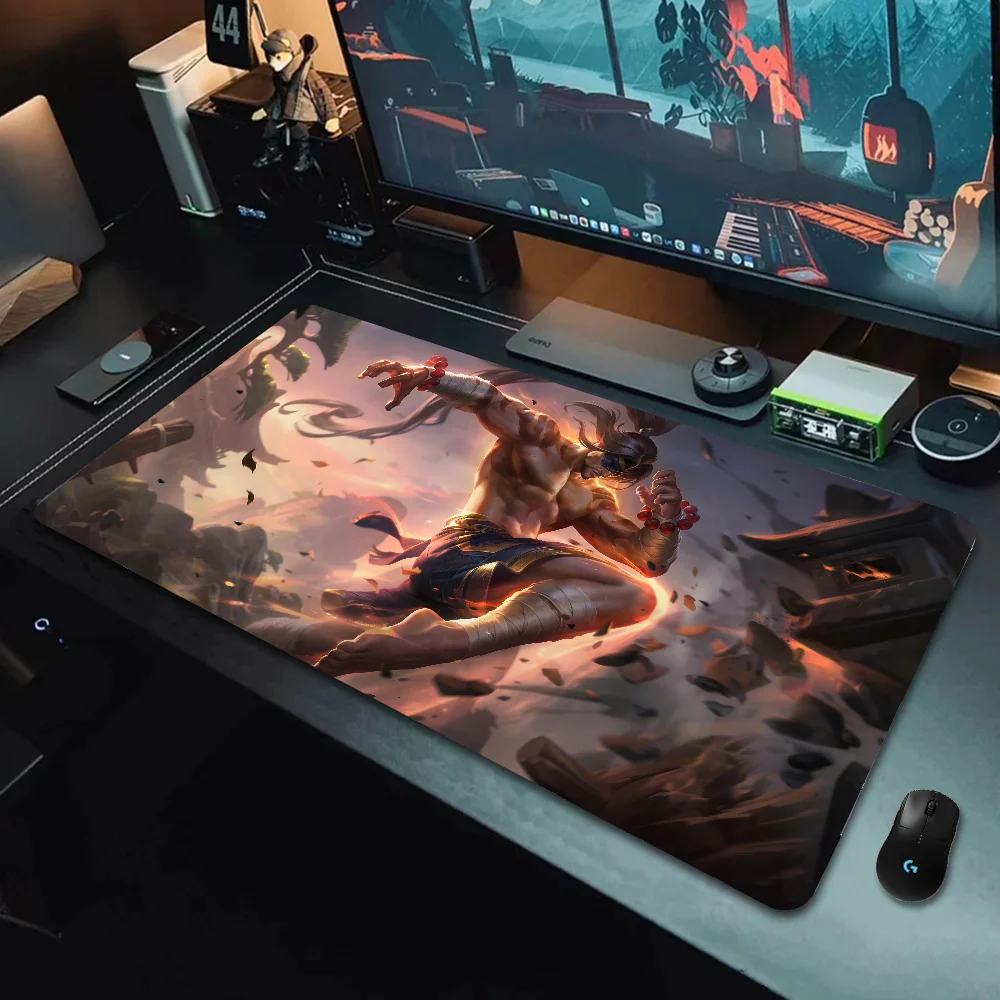 Imagem -01 - Grande Jogo League of Legends Gaming Mouse Pad Lockedge Mousepad Esteira de Mesa Mesa do Teclado do Computador Lee Pecado grande jogo league of legends gaming mouse pad lockedge mousepad esteira de mesa mesa do teclado do computador lee pecado 01