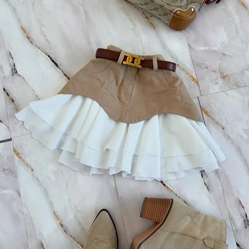 

Women's Clothing 2025 Summer New Style Ruffled Cake Skirt Small Short Skirt High Waist Skirt Korean Style
