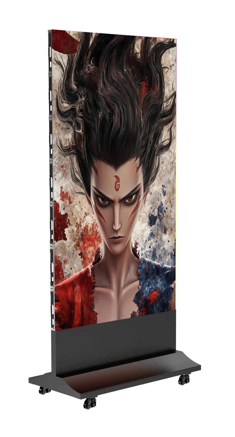 P1.9 P2.6 Aluminum Custom Advertising Stand Screen Poster WiFi Control Portable Foldable LED Poster