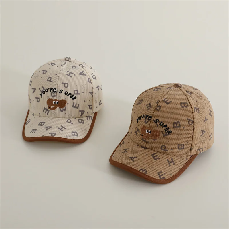 

2024 Fashion Elephant Children's Baseball Cap For Boys Girls Cap For Kids 2-6 Years Hard-Brimmed Visor Bonnet Children's Hat