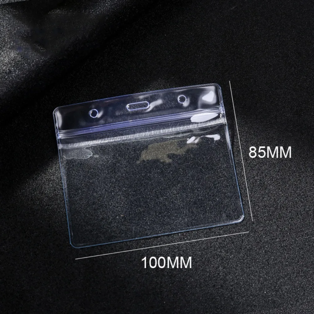 

1PC New PVC Sealed Card Sleeve Transparent Waterproof ID Card Badge Holder Vertical/Horizontal Name Card Protector Cover