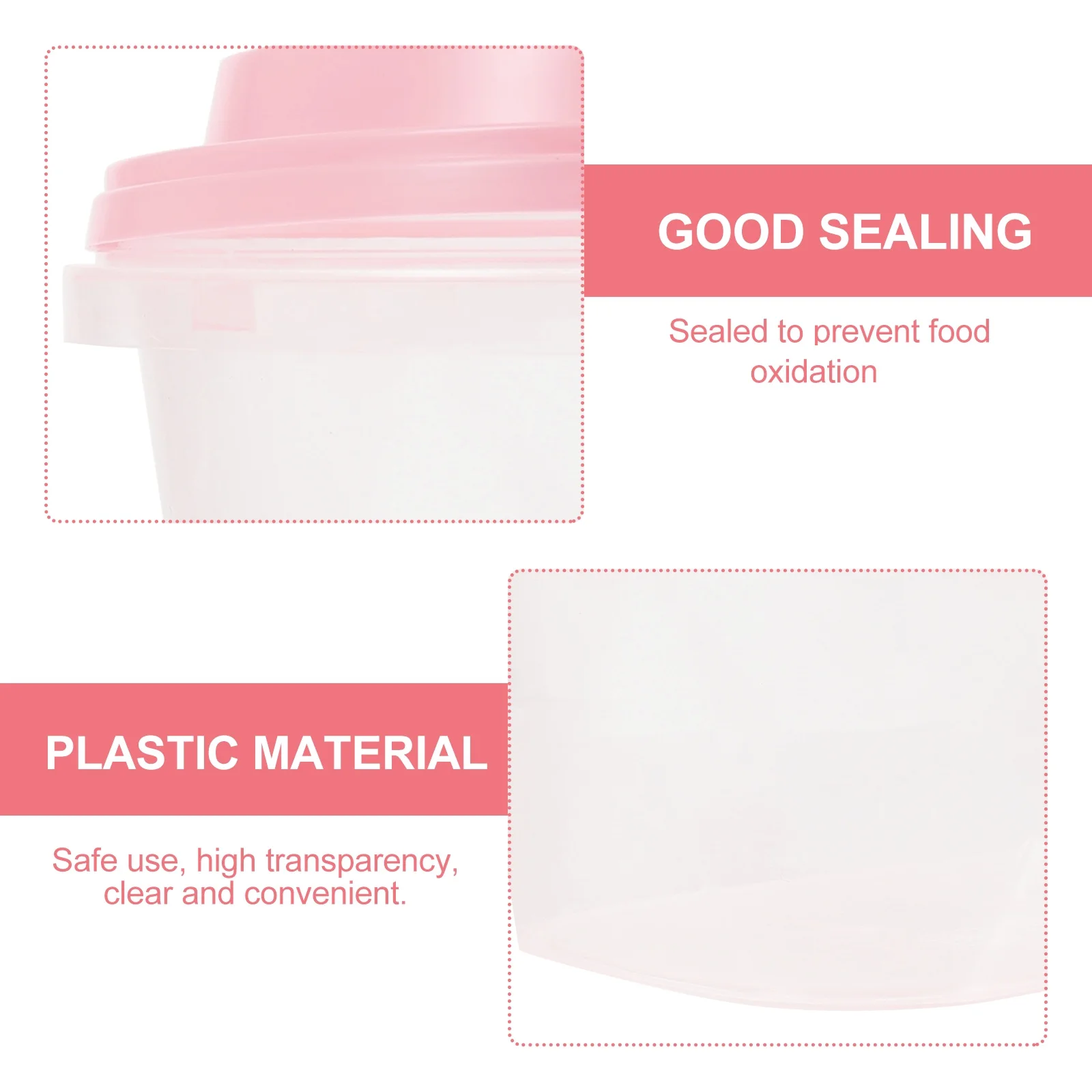 

2pcs Ice Cream Box Container Plastic Storage Boxes Cake Shop Home Use Fruit Dessert Environmental Friendly Materials
