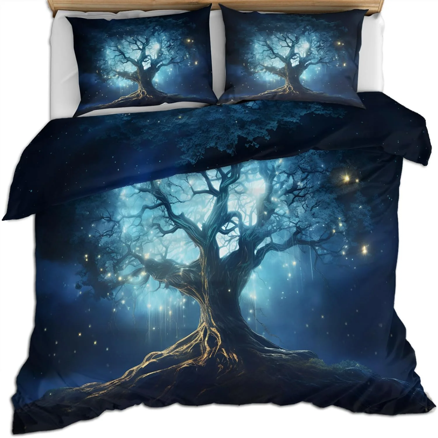 

Комплект пододеяльников «Древо жизни», комплект постельного белья «Мифическое дерево», уютные дышащие пододеяльники — 3 предмета с 2 подушками Шамс