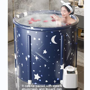 دلو حمام قابل للطي للأطفال والكبار مادة PVC حمام ساخن العلاج بالثلج ساونا حمام دلو حمام سباحة أعلى 5 مبيعات لحمامات الثلج - رقم 4