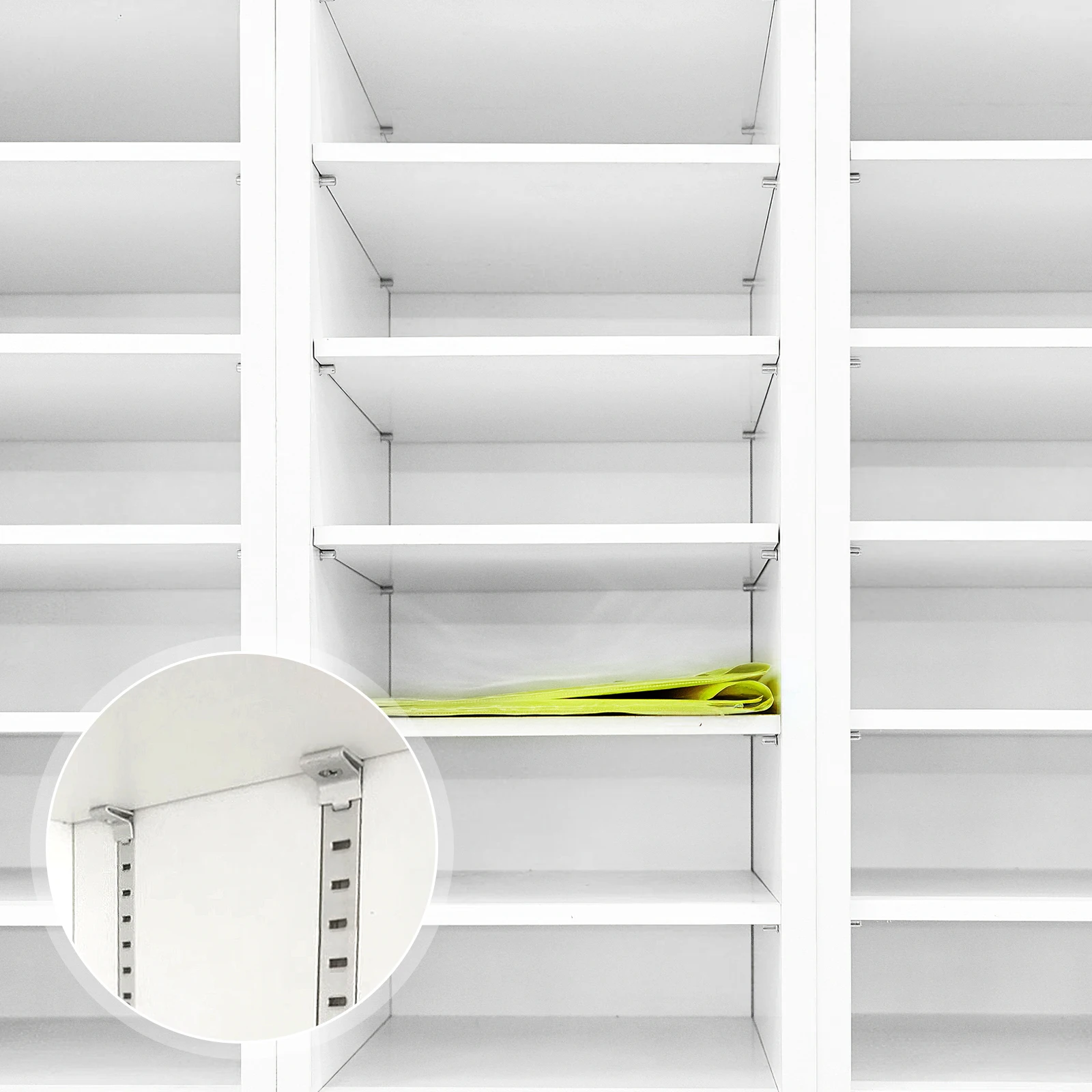 

10pcs Stainless Steel Shelf Support Clips Glass Brackets Rust Proof Corrosion Resistant Garage Tool Room Shelving for Partition