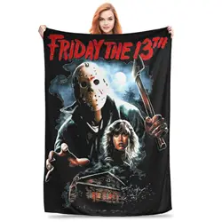 Friday 13th Halloween Movie 2024 Gift Blanket For Men Women Super Soft Warm Jason Voorhees  Throw Blankets Multiple Sizes