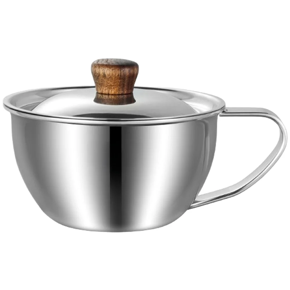 600ml Stainless Steel Breakfast Cup with Lid and Scale for Consistent Serving of Cereal Milk Coffee and Smoothies