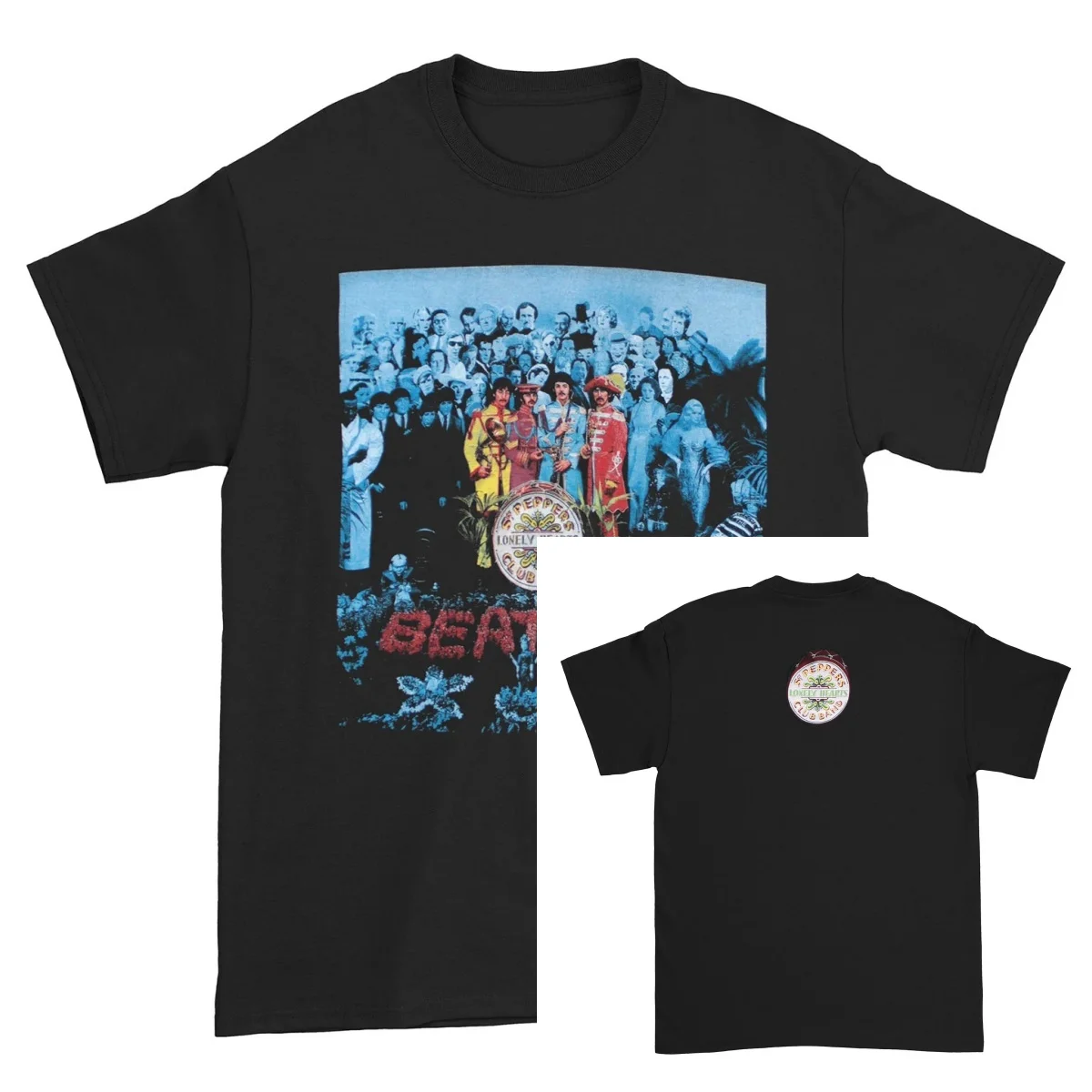البيتلز الرقيب الفلفل الأزرق والأسود سليم تي شيرت مجسم الراقية الفاخرة لكل من الرجال والنساء أفضل Y2k 2026 الصيف