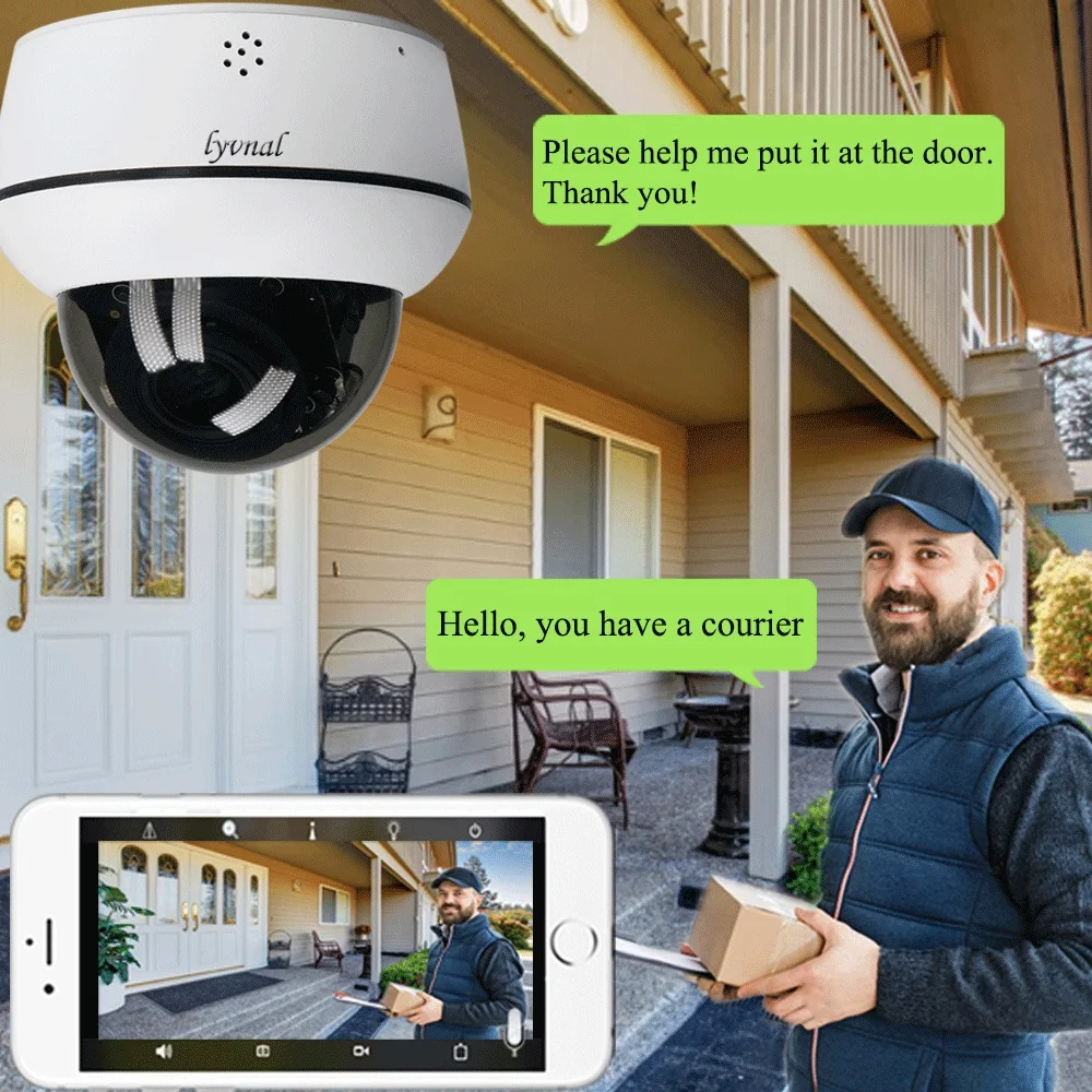 Imagem -02 - Câmera de Segurança sem Fio Sonyimx335 Dome Ptz Wi-fi Zoom Automático Rastreamento Humanóide Áudio Bidirecional Versão Noturna ir Poe 48v 5mp H265