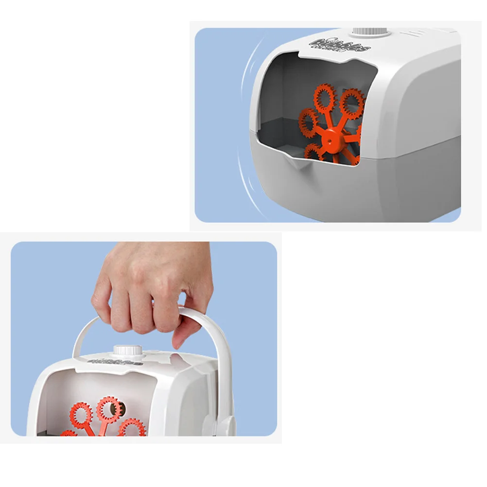 1pc Machine Automatic Electric Maker Portable For Wedding Party Kids Gift Continuous Streams White Grey Children Bubble Machine