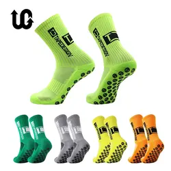 UGUPGRADE 2023 Neue ANTI SLIP Fußballsocken Mittelkalb Rutschfeste Fußball Radfahren Sportsocken Herren Warme Socken EU 38-45