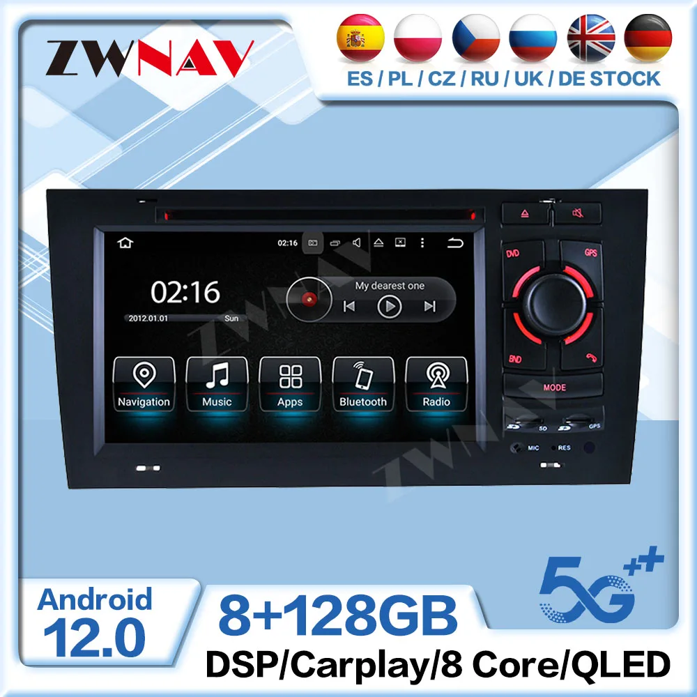 

128G Carplay Android 12 радио приемник для Audi A6 1997 1998 1999 2000 2001 2002 2003 2004 автомобильное аудио стерео видео GPS головное устройство