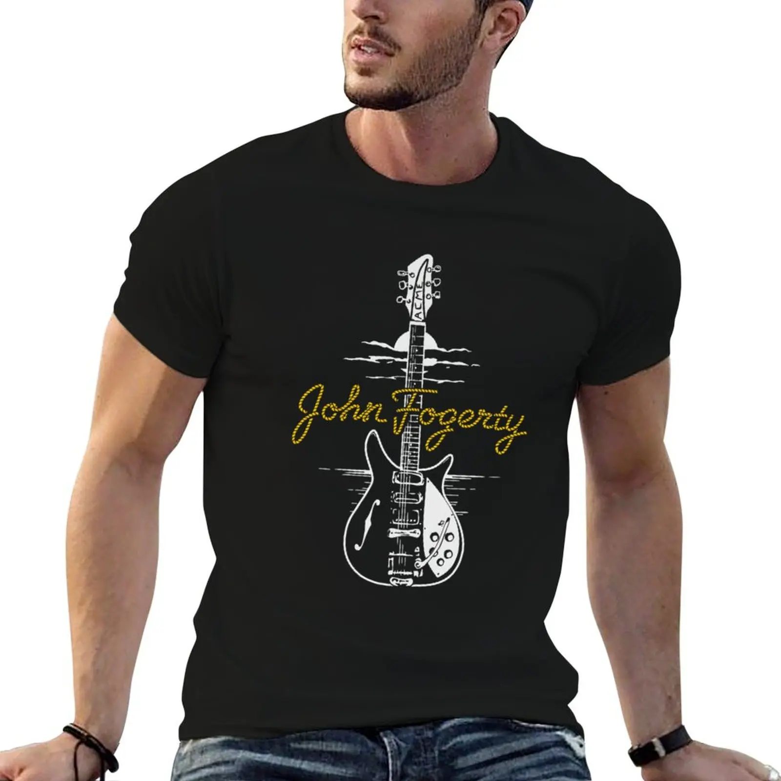 John Fogerty Racerback T-Shirt t shirt men 100% cotton luxury brand g man t shirts for men cotton tshirt 100% T-shirt