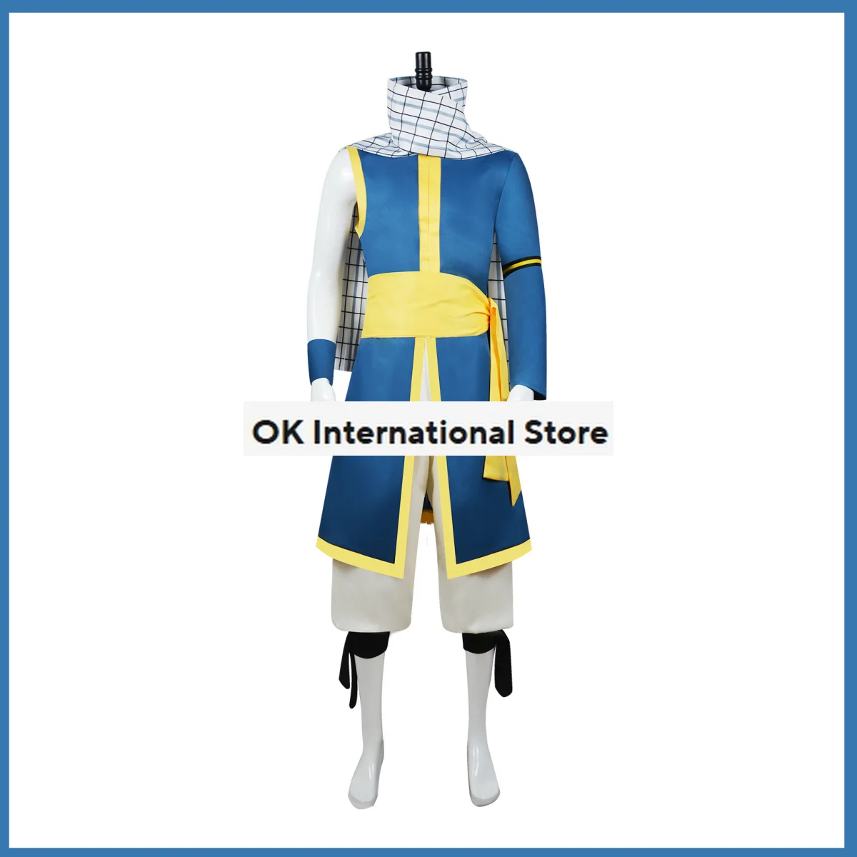 Anime Fairy Tail 100 Years Quest Etherious Natsu Dragneel Cosplay Costume parrucca Blue Cape Uniform Man Halloween Carnival Suit