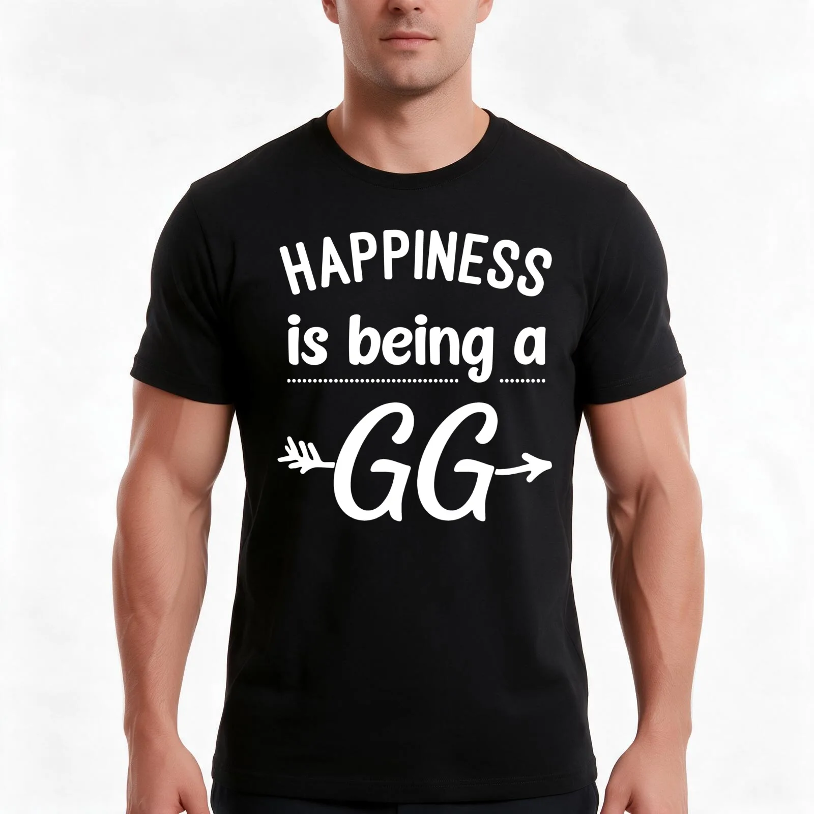 Happiness Is Being A Gg T-Shirt Summer Casual Cotton Tee Oversized Streetwear Tops Vintage Graphic Print Unisex Men Women