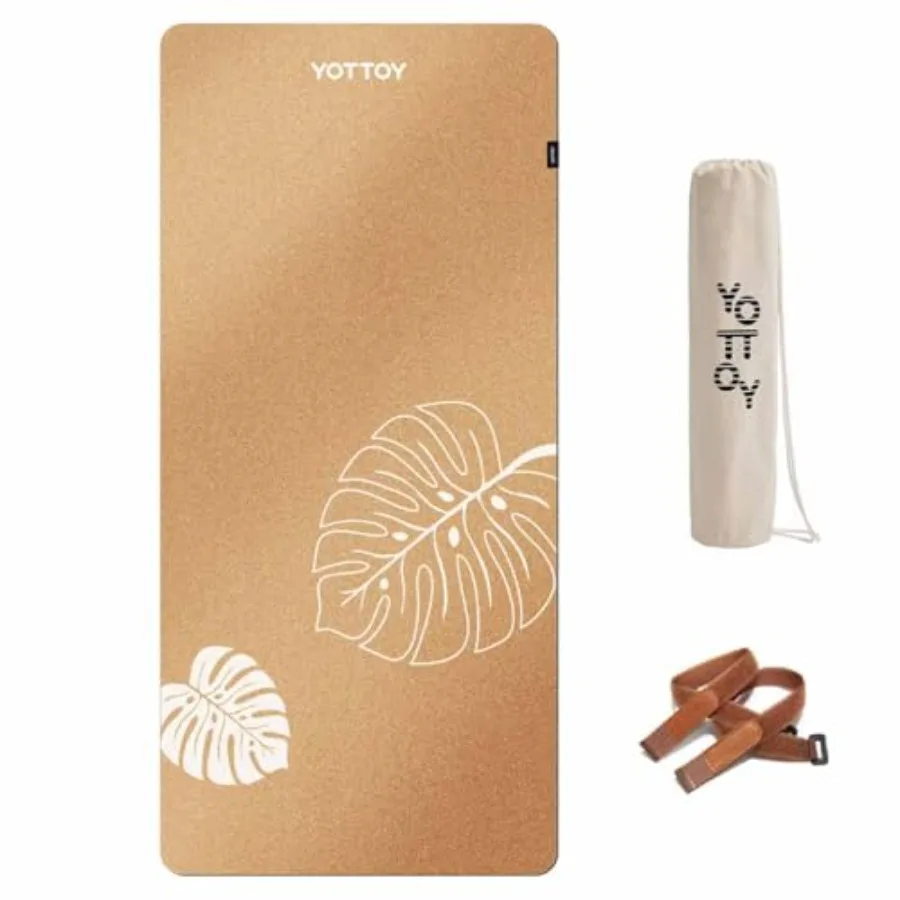 Yoga MatNon-Slip Hot Yoga Mat with Anti-Tear Design and Friendly Natural Rubber Mat with Strap and Bag