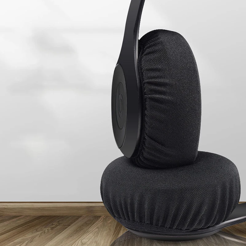 洗える伸縮性ヘッドホンカバー,イヤーカッププロテクター,防塵,オンイヤーヘッドホン,1ペア