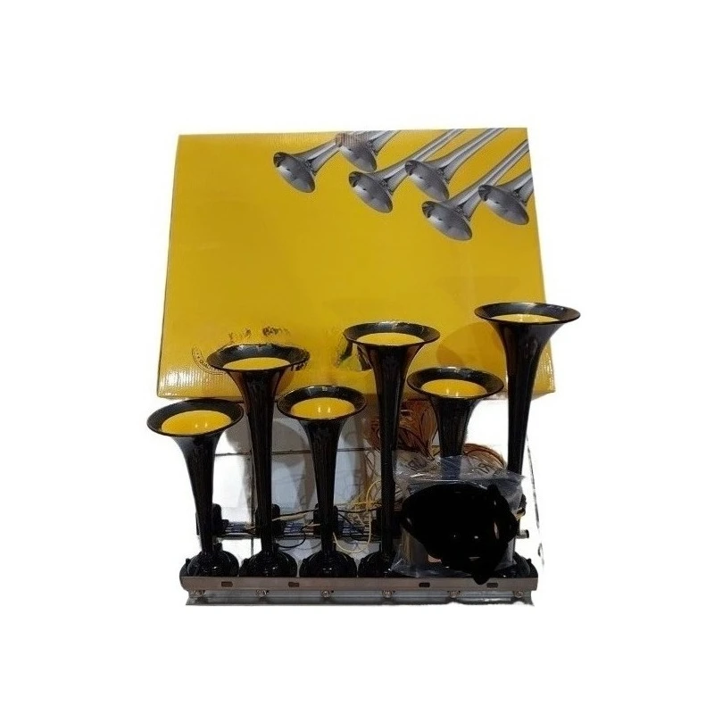 For six tube thirty-six tone 2 car music horn truck electronically controlled gas horn metal tube music gas horn belt press 4