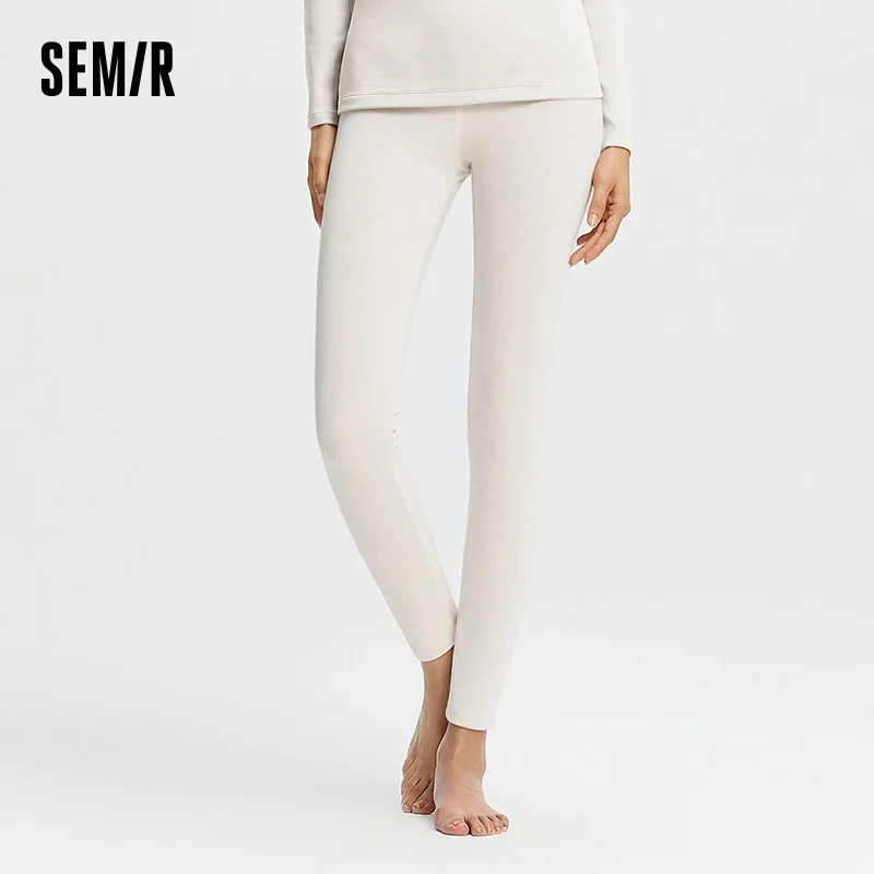 Semir Women Leggings Thermal Warmth Solid Color Everyday Style Soft Touch Layering Wear 2026 Spring Stretch Fit