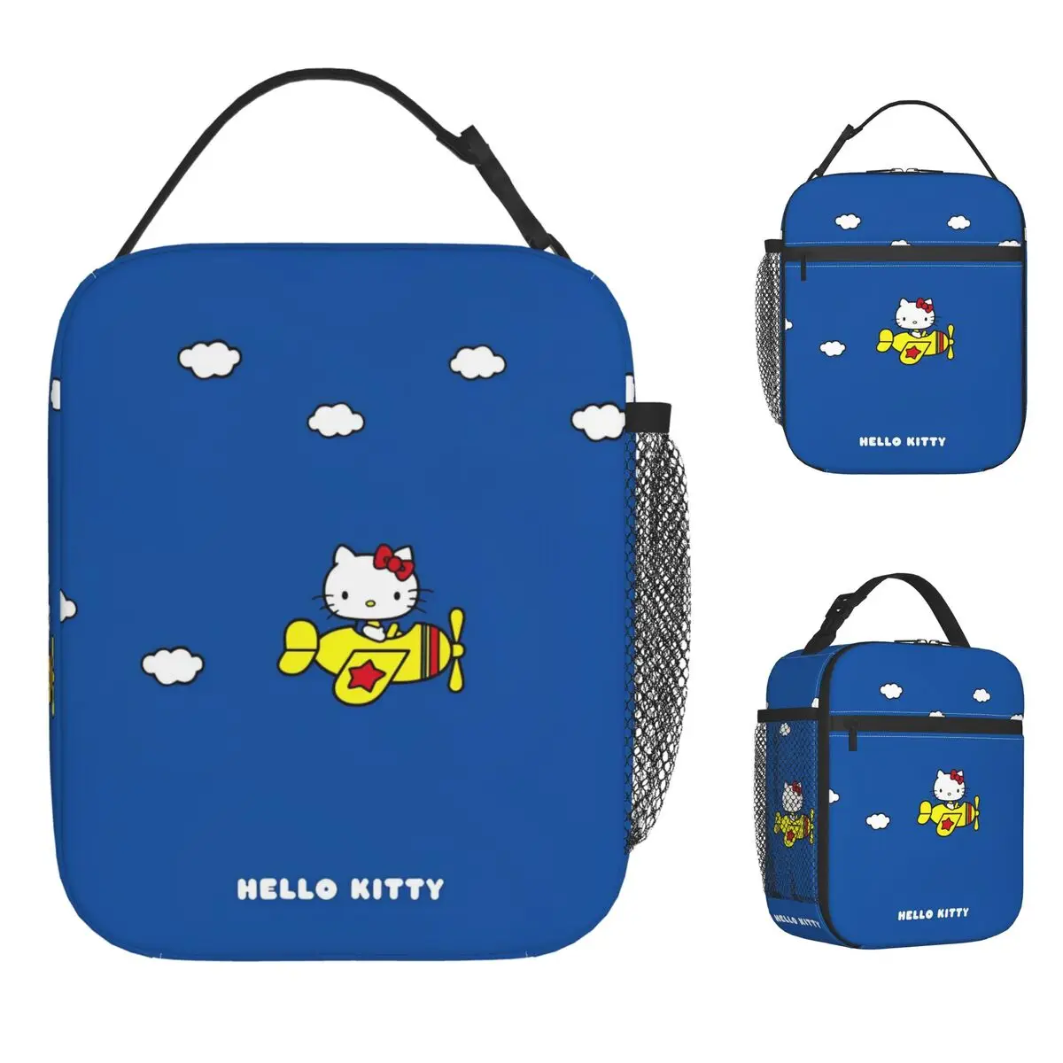 

Hello Kitty Fly A Plane Insulated Lunch Bag Large Lunch Container Cooler Bag Tote Lunch Box Office Travel Men Women