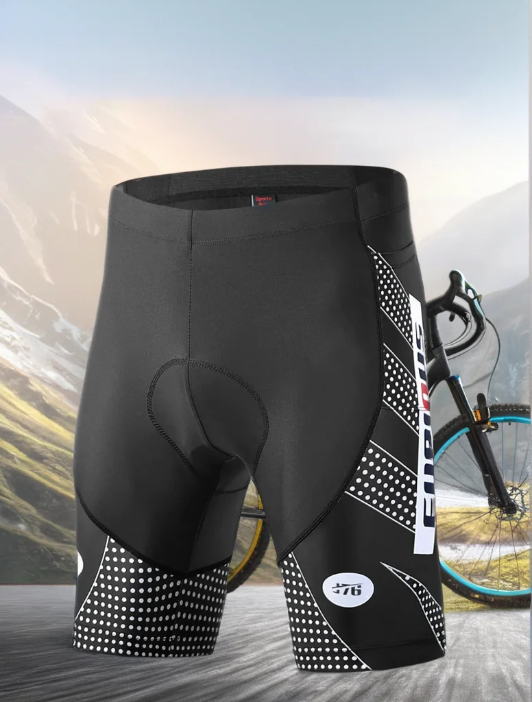 BEAU VALLON Pantalones cortos de bicicleta con bolsillos transpirables Cojín de asiento de silicona Pantalones cortos para hombre resistentes a los golpes