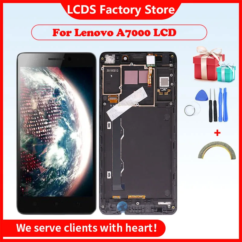 10-Touch Original LCD For Lenovo A7000 LCD With Frame Display Screen For Lenovo A7000-a LCD Screen Display