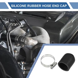 UXCELL 6mm/8mm/10mm/12mm/14mm/16mm/18mm-40mm ID 30mm Length Car Silicone Hose End Cap Silicone Tube for Bypass Tube Black