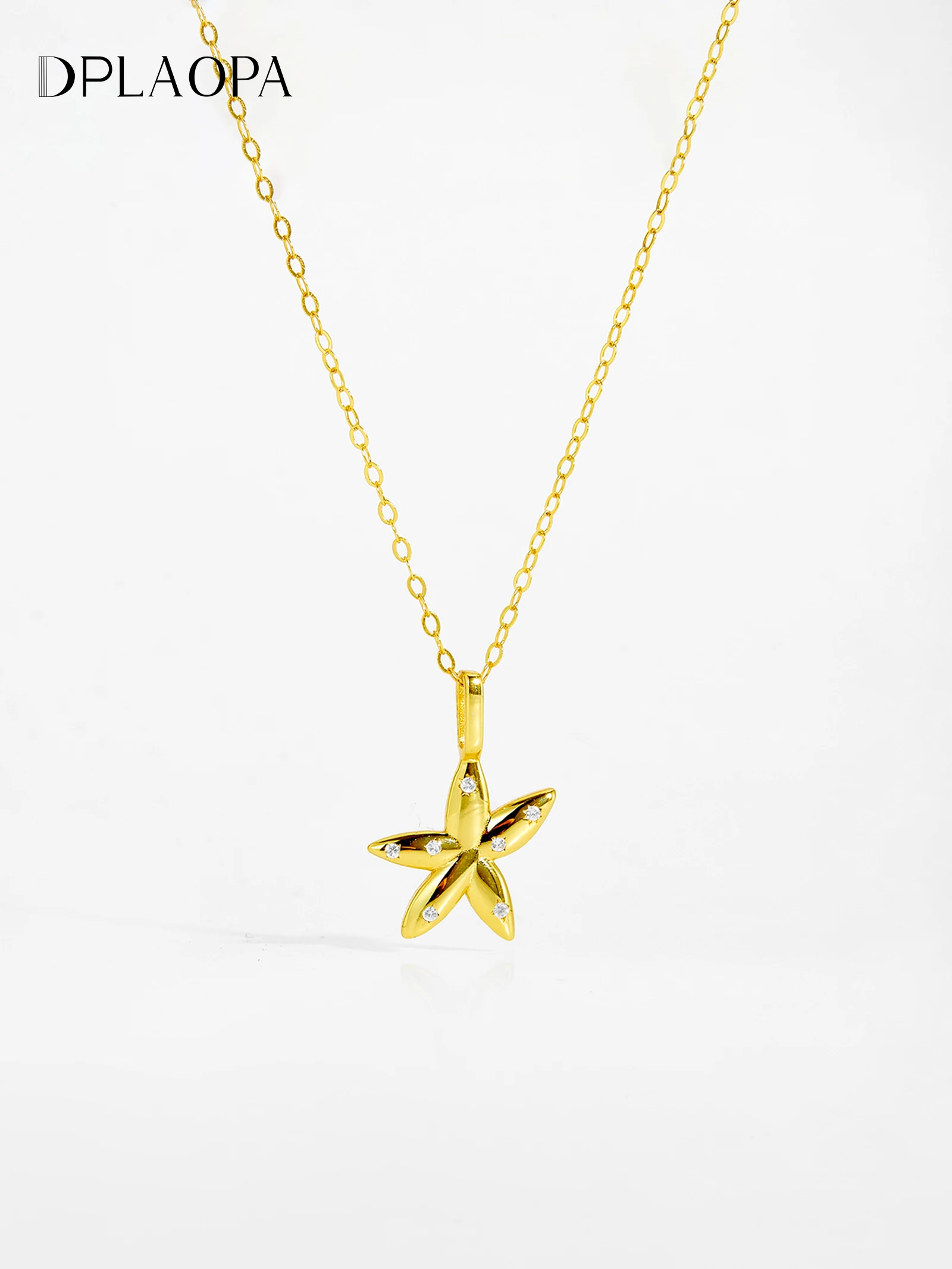 

DPLAOPA стерлингового серебра 925 пробы, золото, нерегулярная звезда, кулон с цирконом CZ, длинное ожерелье, роскошное изысканное милое ювелирное изделие в стиле рок-панк, подарок для вечеринки