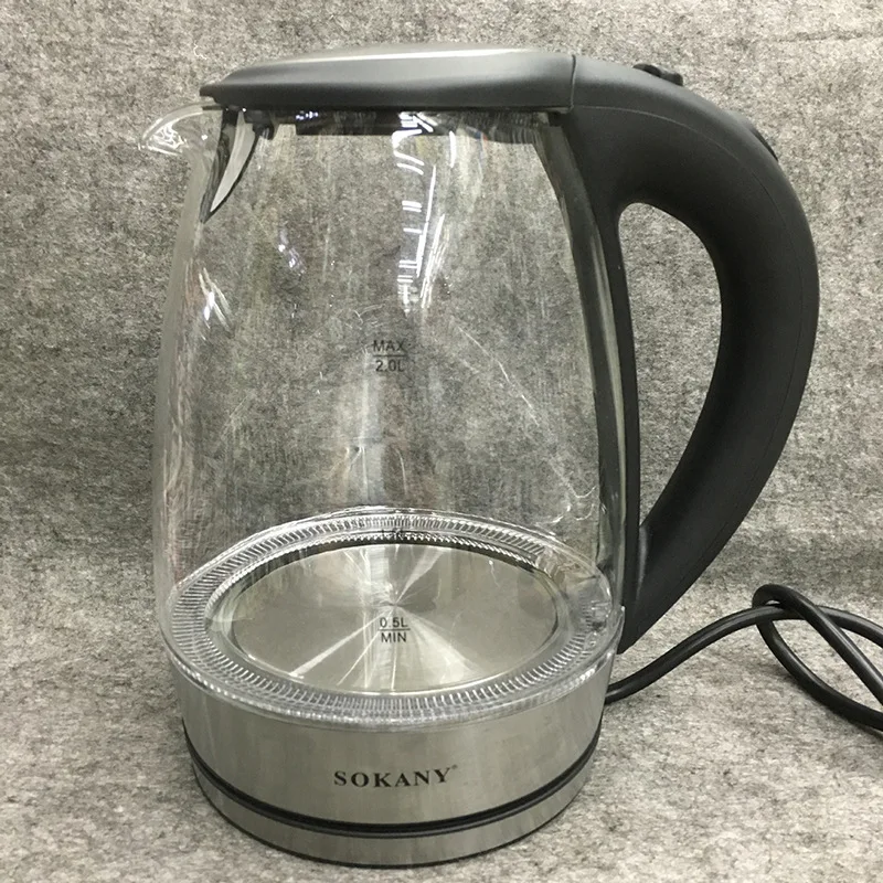 

Houselin Speed-Boil Electric Kettle For Coffee & Tea - 2L Water Boiler, Borosilicate Glass, Auto Shut-Off, Boil Dry Protection