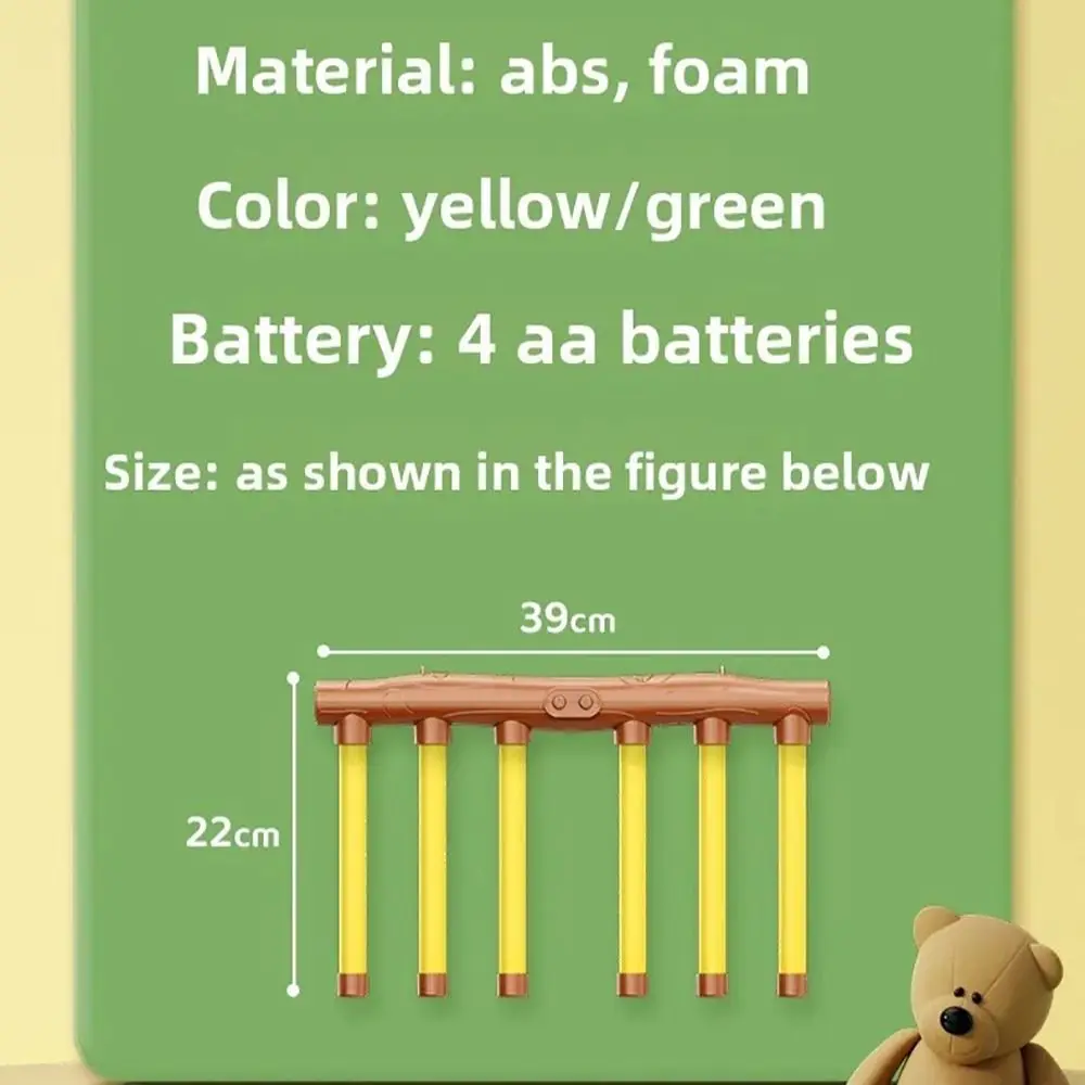 لعبة أعواد السقوط البلاستيكية التعليمية، عصا ناعمة حمراء، تحدي الصيد، أعواد السقوط، تدريب رد الفعل
