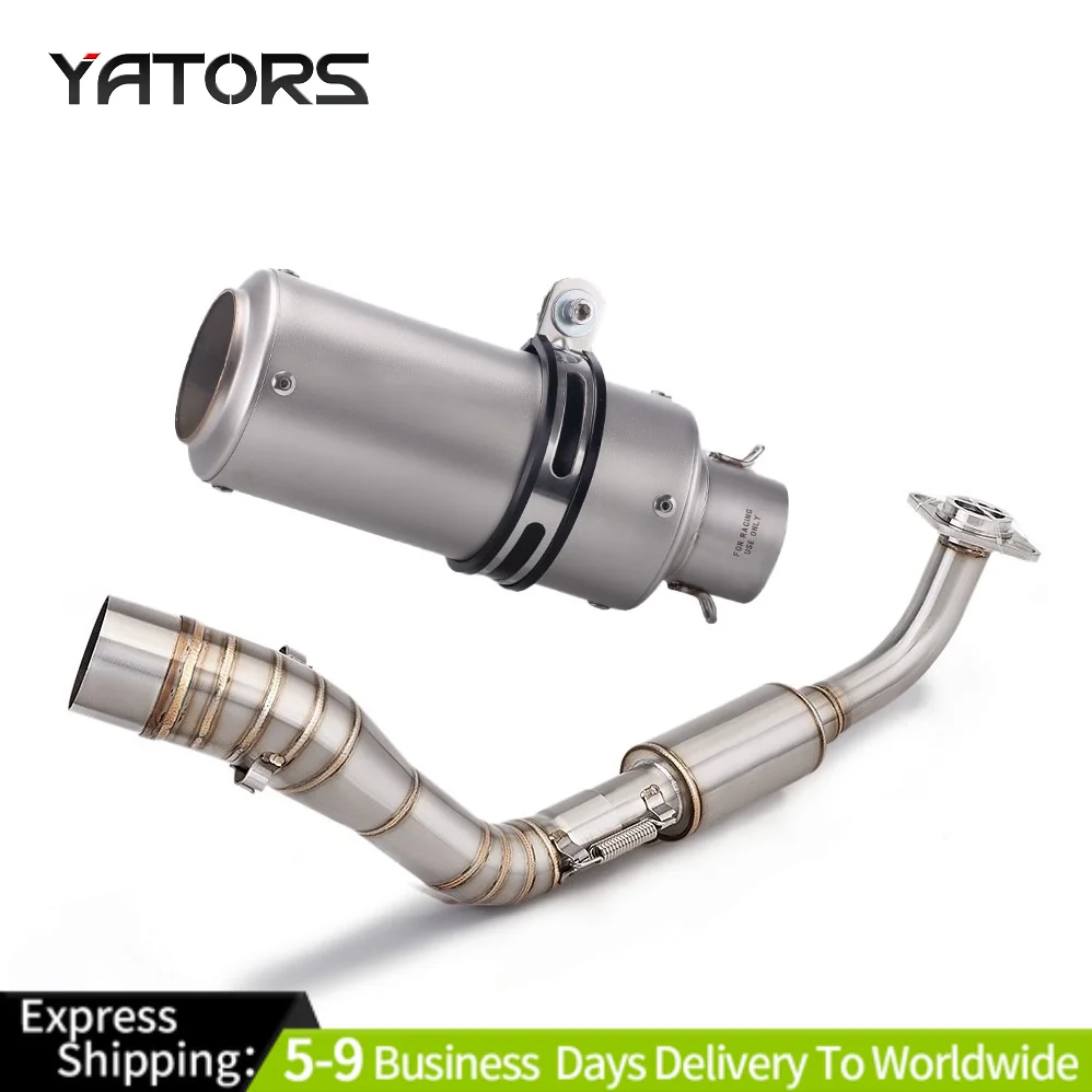 

Front Link Pipe Exhaust Mufflers Full System For Yamaha NMAX125 NMAX155 Slip-on Exhaust Systems Exhausts Pipes