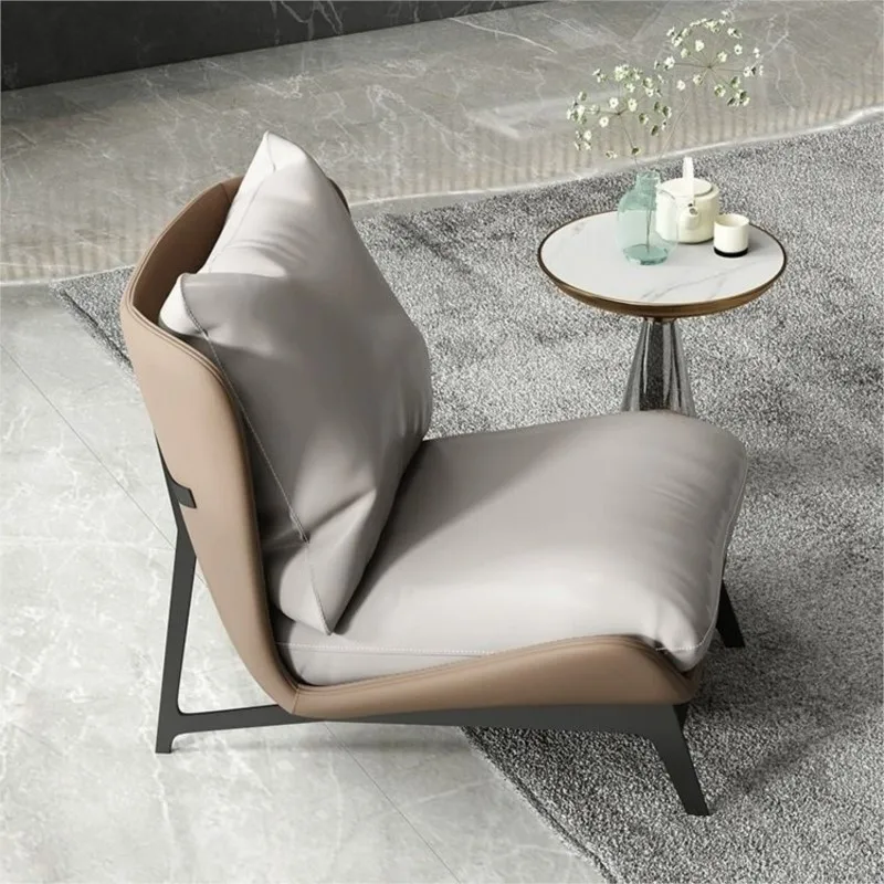 Nordic Single Sofa Chair Sofa Modern Minimalist Design Art Balcony Leisure Light Luxury Latex Internet Celebrity Style Lazy Sofa