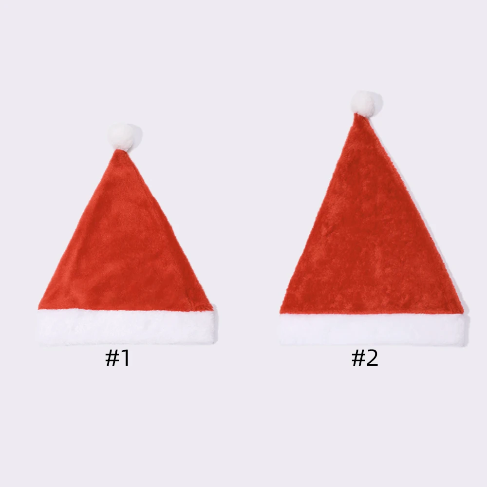 Red Color Christmas Hats Two Sizes Caps With Pompoms Child Baby Hat Winter Infant Turban for Newborn Kid\'s Accessories Baby Item