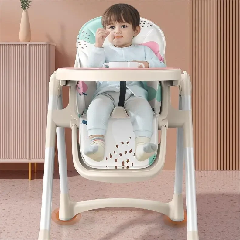 Removable Lovely Baby High Chair Safety Portable Folding Dual-use Toddler Booster Seat Kids Chair To Eat Feeding