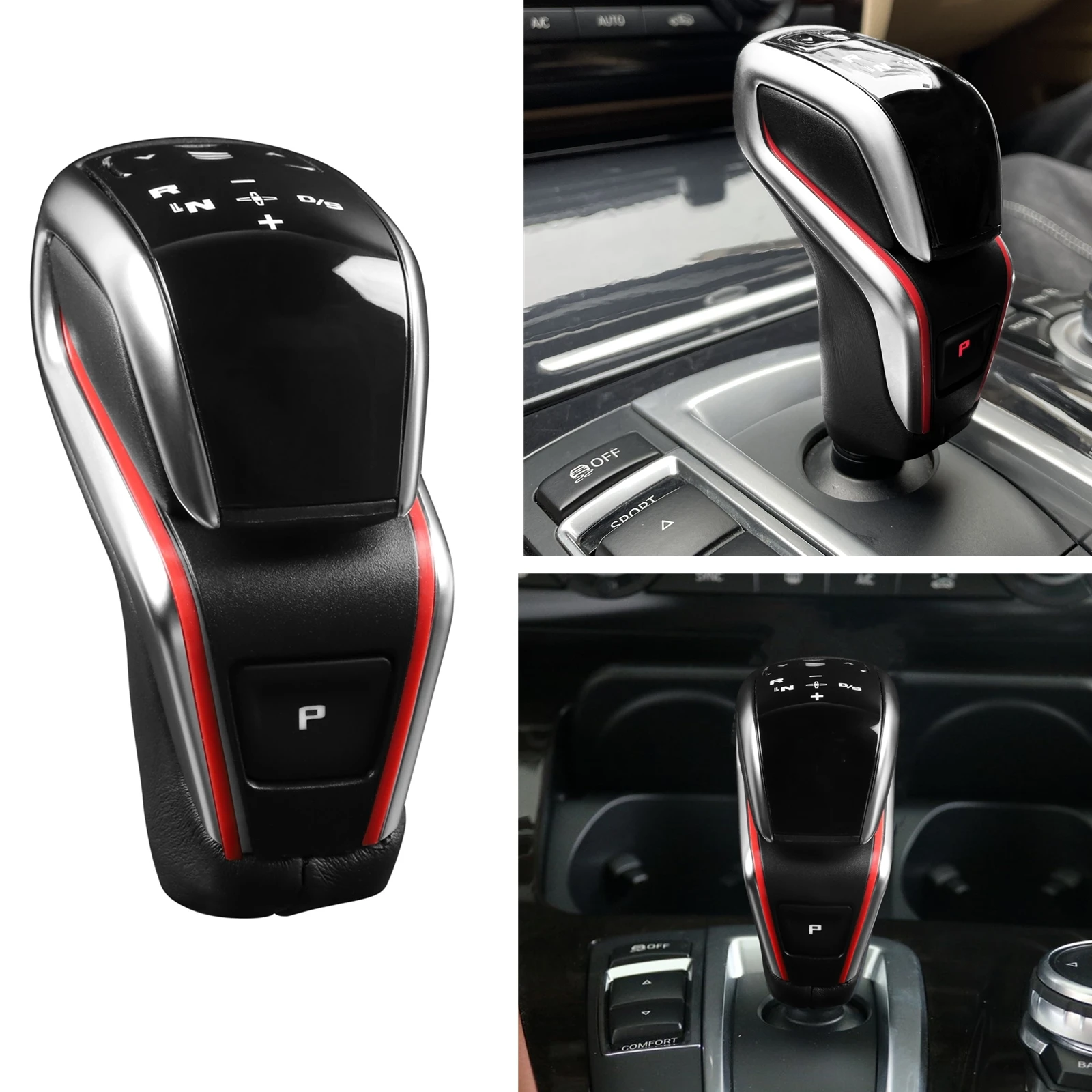 

For BMW 5 6 7 Series F10 F18 5GT F07 F06 F12 F01 2013-2017 Handle Head Shifter LHD Automatic Transmission Gear Shift Knob Kit