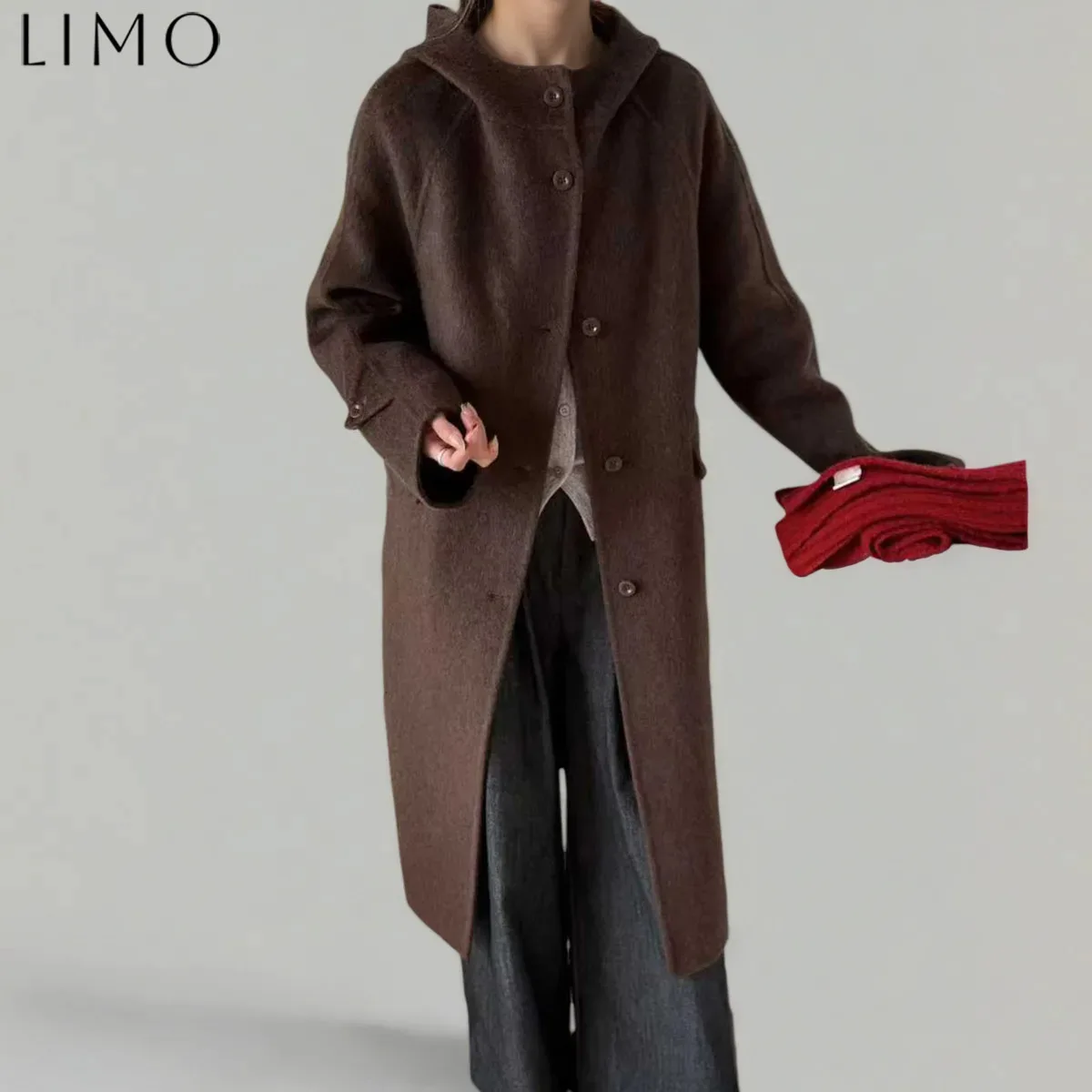 

LIMO Vintage Classic Coat Women's Wool Cotton Blend for Commuting Autumn Winter Easy Daily Wear It is the perfect choice