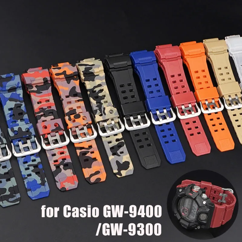 Rubber Watch Band for Casio G Shock GW9400 GW9300 RANGEMAN Replacement Strap TPU Sport Waterproof Watchbands Men\'s Accessories