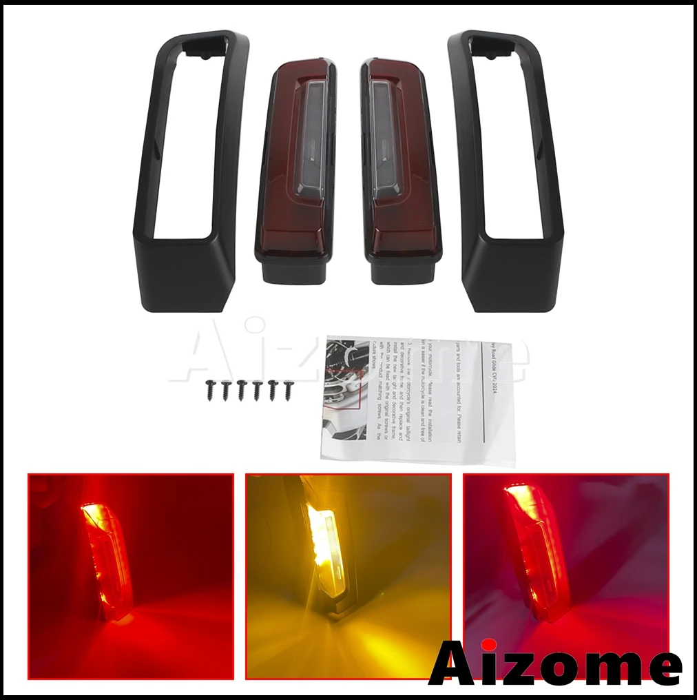 E9 Saddle Bag Rear Light Running Brake Stop Light Motorcycle Filler Light Turn Signal Light For Harley Touring Road Glide CVO 24