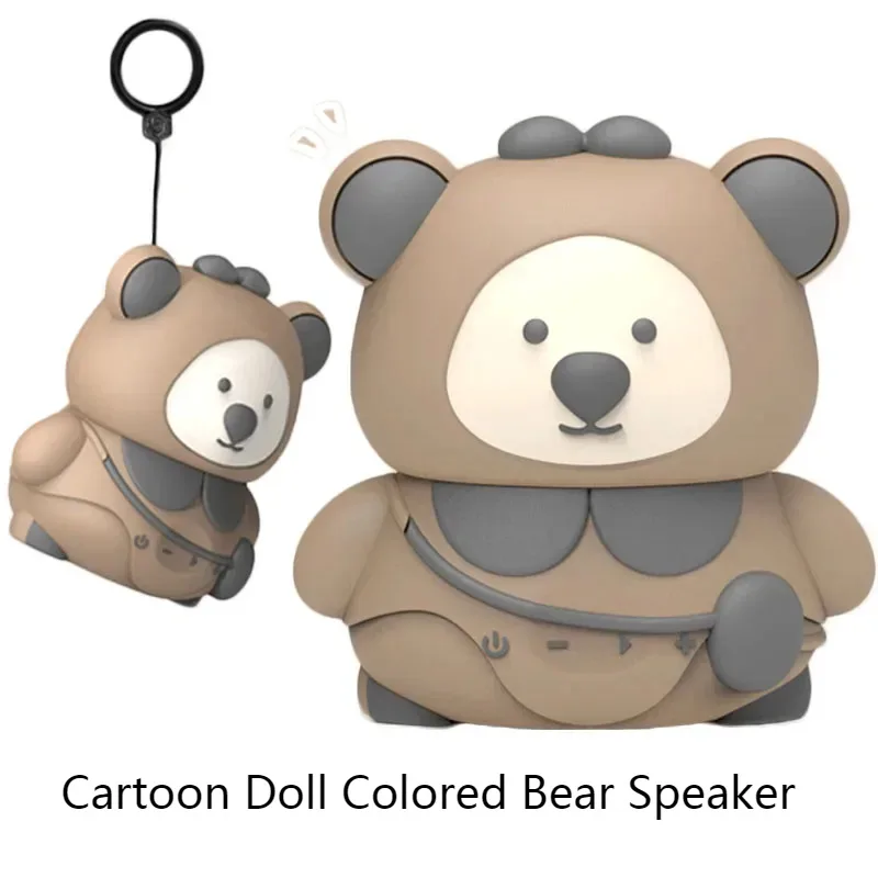 

New Mini Bluetooth Speaker Cartoon Doll Colored Bear Outdoor Home Desktop Waterproof Silicone Bluetooth Speaker