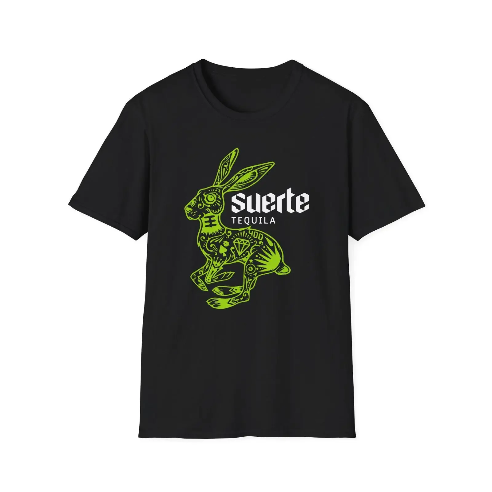 Suerte Tequila Logo T Shirt Multiple Colors vintage Washed fashion Stylish Soft homme designer clothes Breathable Slightly