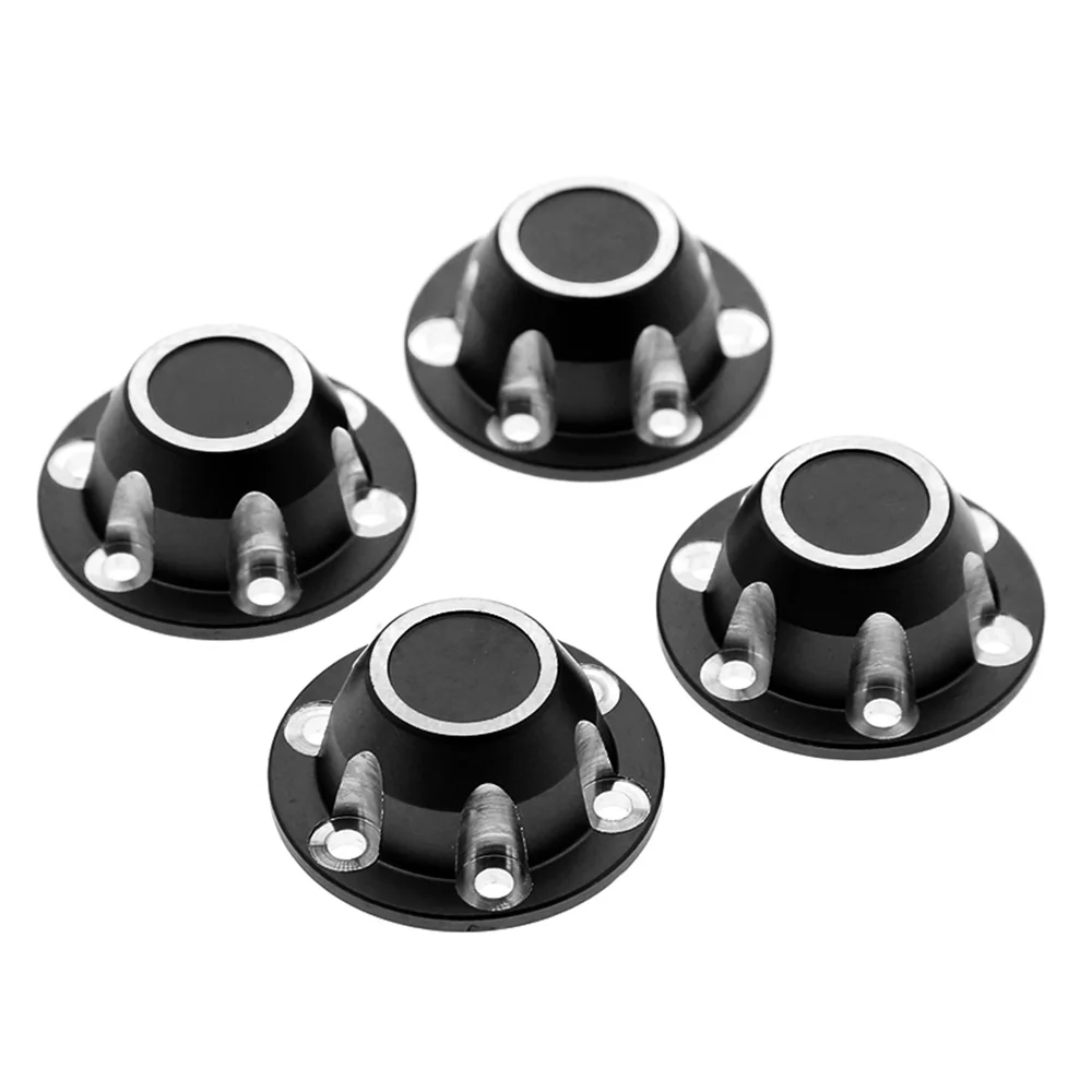 4Pcs Metal Wheel Rim Center Cap Anti-Loose Tire Nut For Axial SCX6 JEEP JLU Wrangler 1/6 RC Crawler Car Upgrade Parts