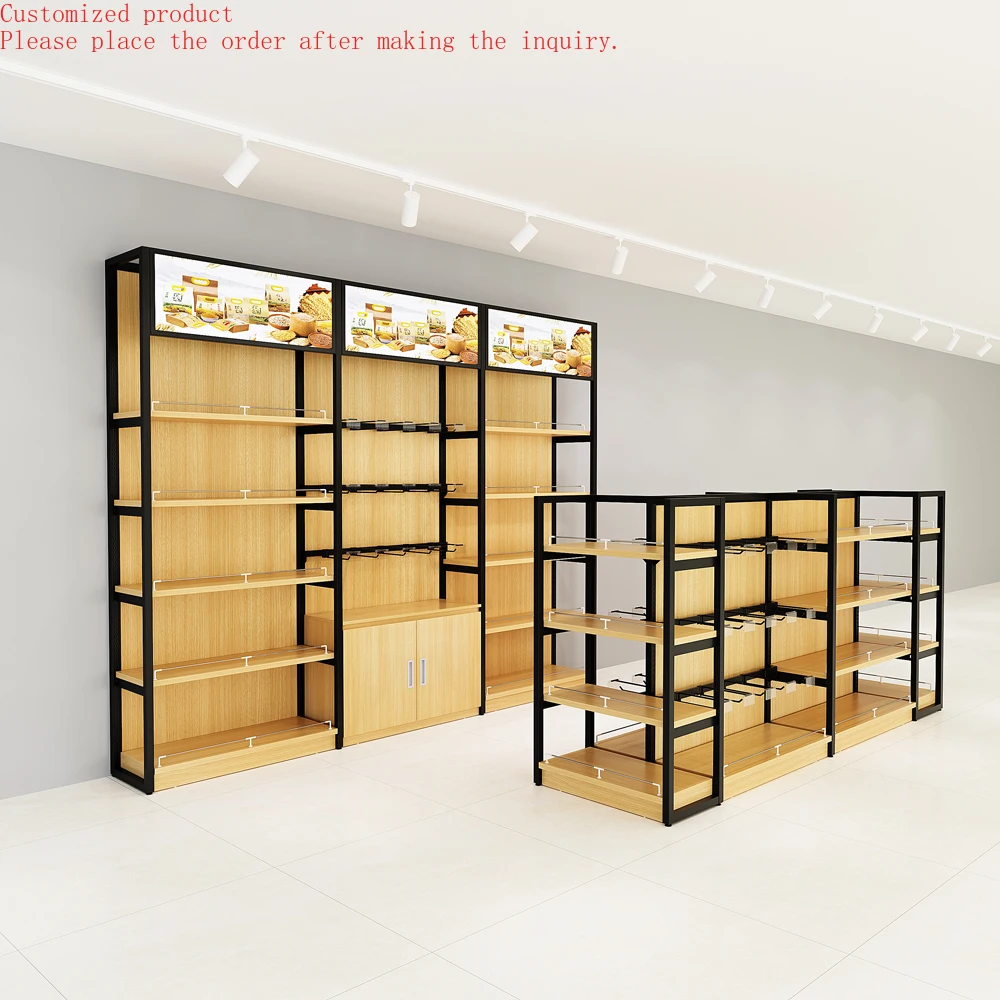 

Custom.Supermarket Shelves Manufacturer Wood Shelf Department Store Display Racks Shelving Like Miniso Style